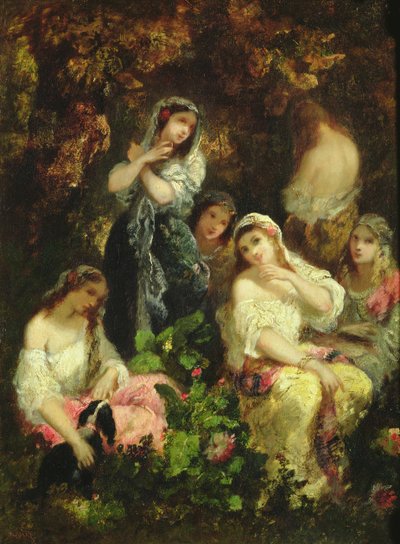 Verrückte Mädchen von Narcisse Virgile Diaz de la Peña